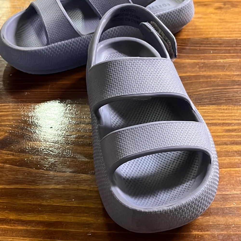 Gray Strappy Sandals
